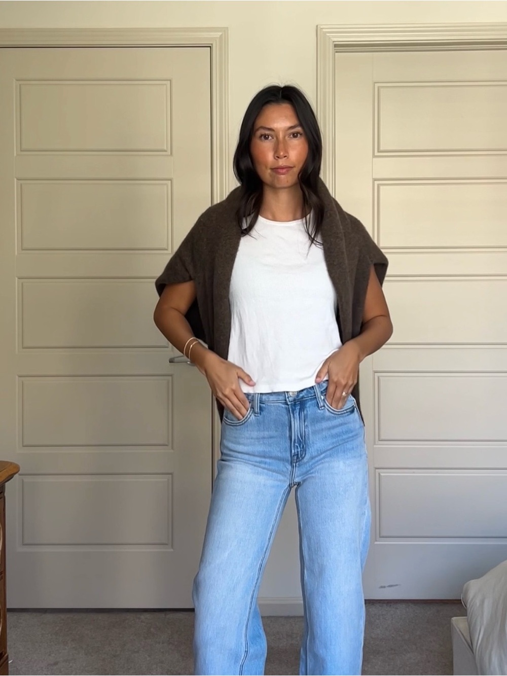 Quince Bella Stretch Relaxed Straight Cool Blue - Jeans - Picture 5 of 8